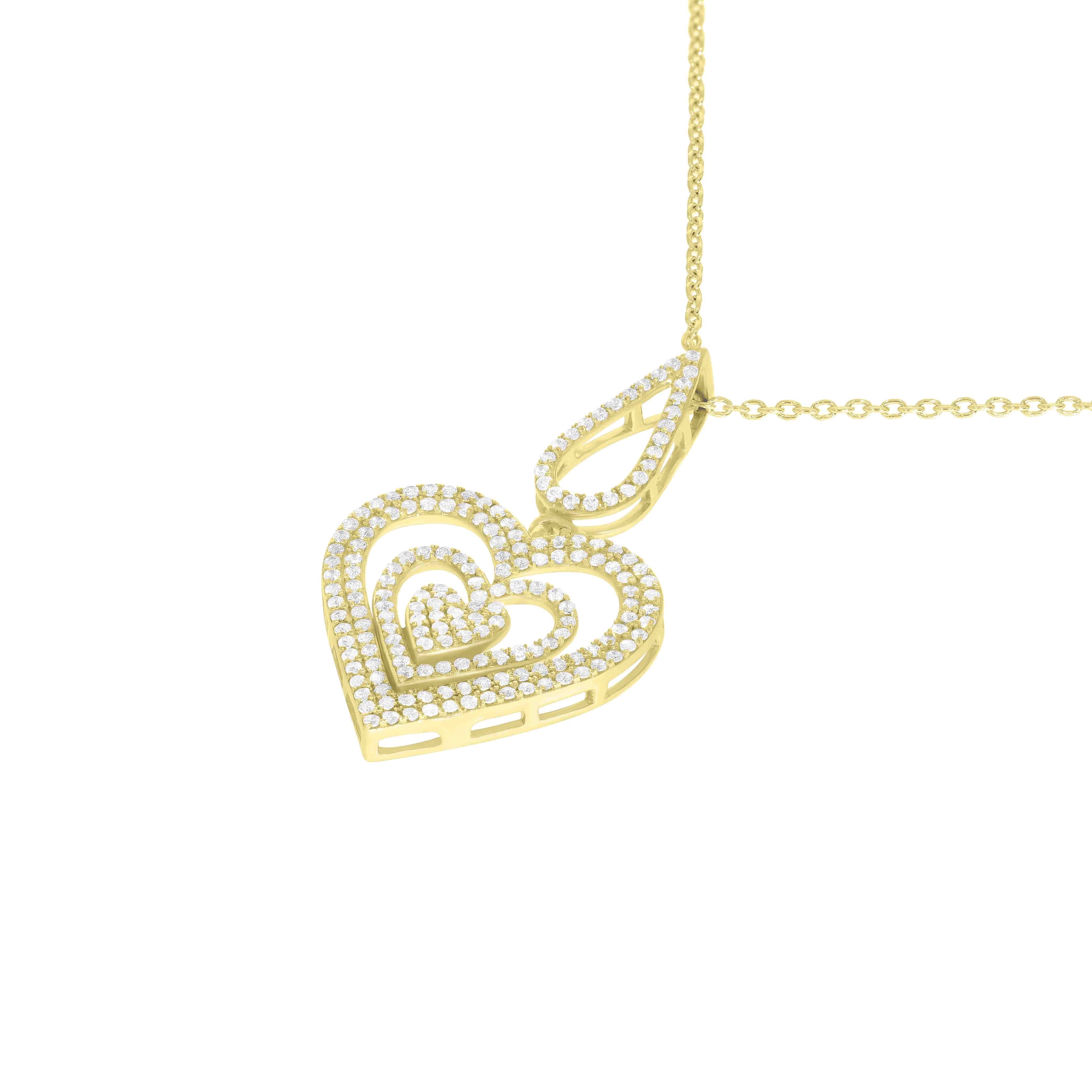 Heart Pendant With Diamonds PD31381A